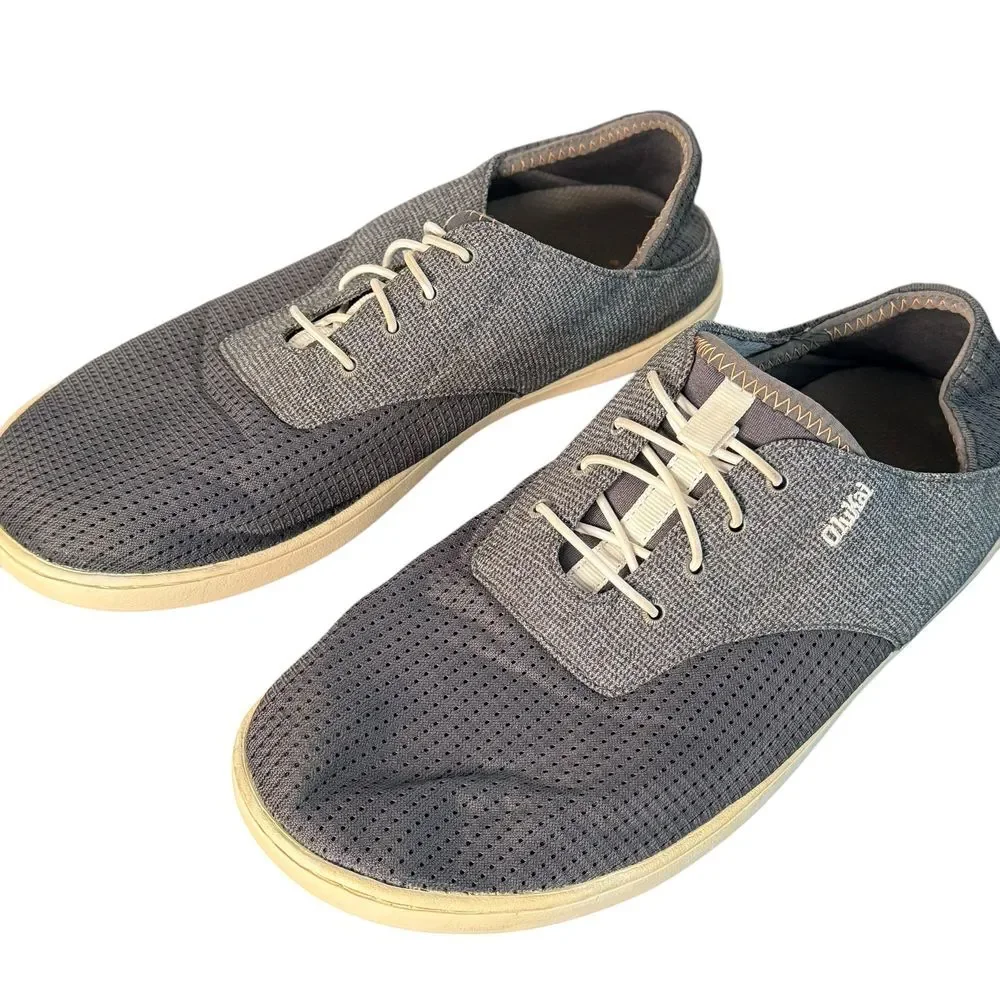Olukai Nohea Moku Mens No Tie Boat Shoes Size 9 Quick Drying‎ Slip On Beach